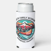 カヌーパーソナライズされたトリップ スリム缶クーラー (Seltzer正面)