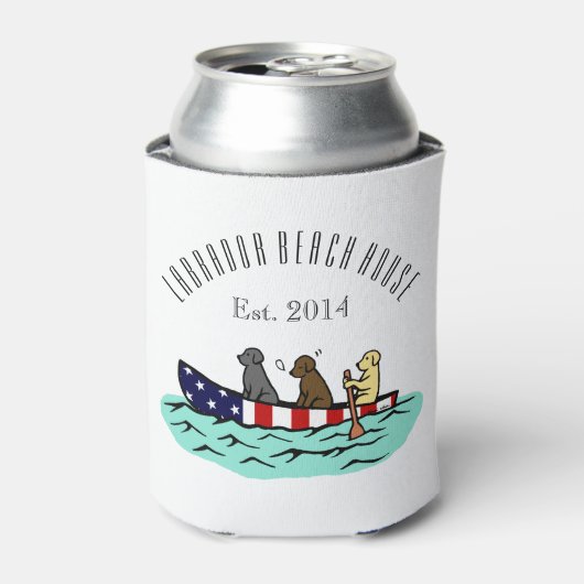 カヌーラブラドールビーチハウスクーラーボックス 缶クーラー (缶正面)