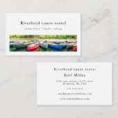 カヌーレンタルカヤックチューブ写真 名刺 (正面/裏面)