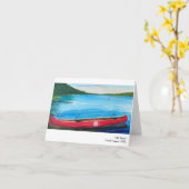 カヌー付きグリーティングカード カード (黄色い花)