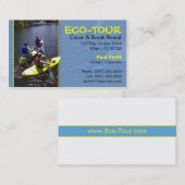 カヌー及びカヤックの船遊びの名刺 名刺 (正面/裏面)