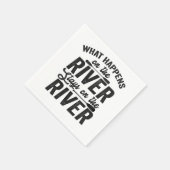 カヌー川に滞在する川で起こること スタンダードカクテルナプキン (角)