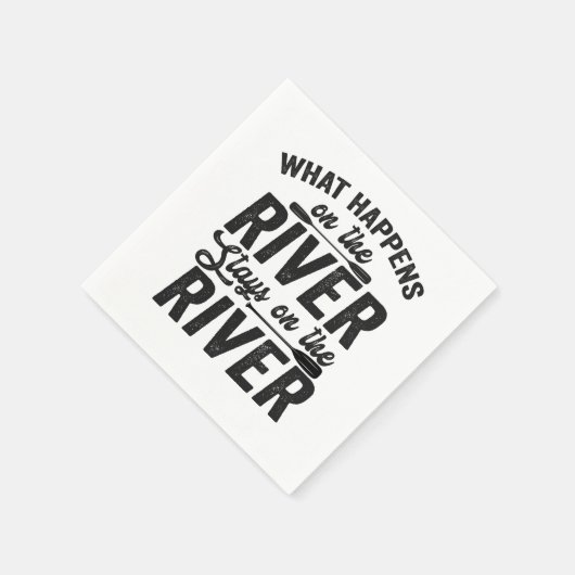 カヌー川に滞在する川で起こること スタンダードカクテルナプキン (角)