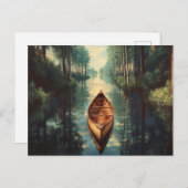 カヌー川の景色 ポストカード (正面/裏面)