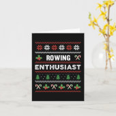 カヌー愛好家 ダサい クリスマス スウェーター ギフト カード (黄色い花)