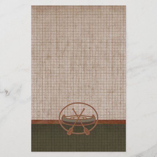 カヌー旅行のキャンプの休暇 便箋 (正面)