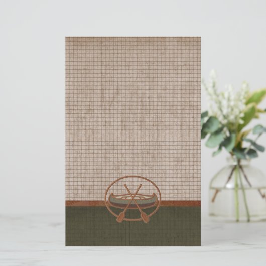 カヌー旅行のキャンプの休暇 便箋 (スタンド正面)