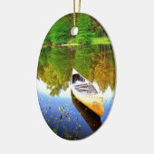 カヌー水平和および喜び セラミックオーナメント (左)