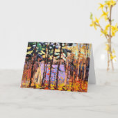 カヌー湖アーティストキャンプ カード (黄色い花)