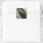 カヌー船がドッキング スクエアシール (バッグ)