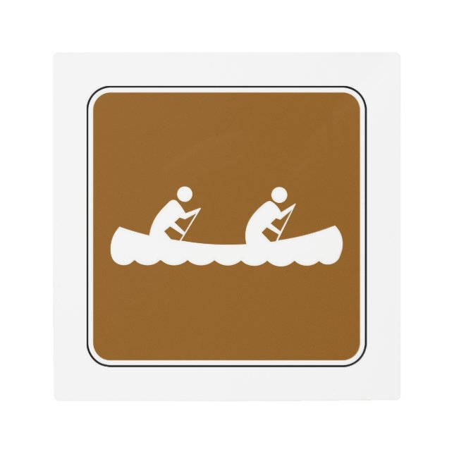 カヌー記号金属芸術 メタルプリント (正面)