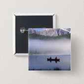 カヌー魚釣り水鳥レイクバンフナショナル 缶バッジ (正面&裏面)