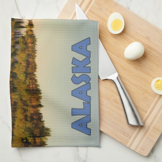 カヌー・アラスカ キッチンタオル (四つ折り)