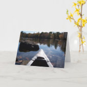 カヌー・オン・ザ・レイク・カード カード (黄色い花)