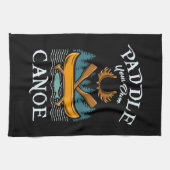 カヌー – カヌーを漕ぐ キッチンタオル (横)