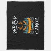 カヌー – カヌーを漕ぐ フリースブランケット (正面)