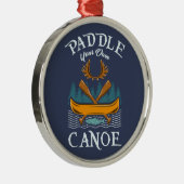 カヌー・カヤック・ギフト メタルオーナメント (右)