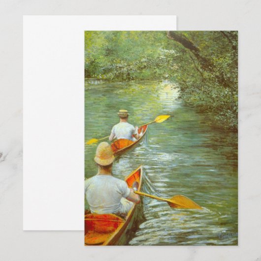 カヌー、ペリソワールby Gustave Caillebotte (正面/裏面)