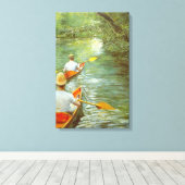 カヌー、ペリソワールby Gustave Caillebotte キャンバスプリント (インサイチュ (ウッドフロア))