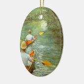 カヌー、ペリソワールby Gustave Caillebotte セラミックオーナメント (左)