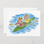 カヌー ポストカード (正面/裏面)