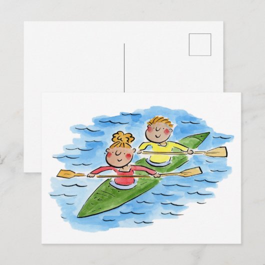 カヌー ポストカード (正面/裏面)