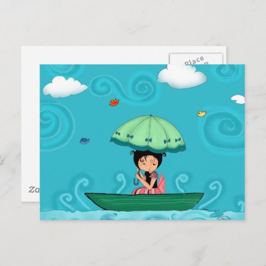 カヌー ポストカード (正面/裏面)