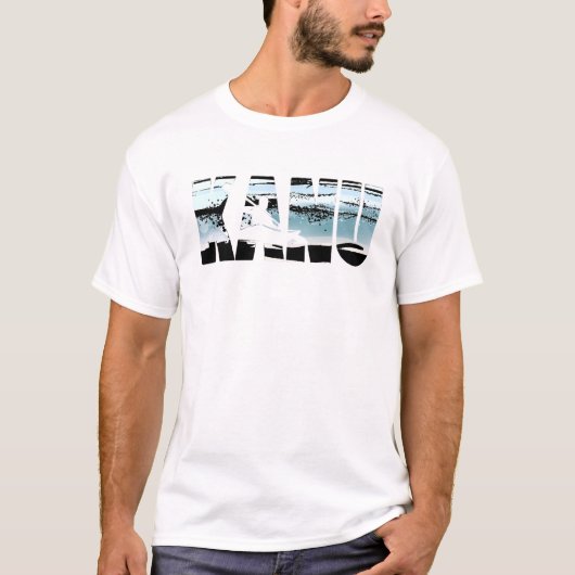 カヌー ヴィンテージ ウェーブス ウォータースポーツ Tシャツ (正面)