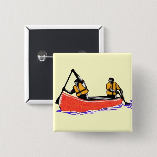カヌー 缶バッジ (正面&裏面)