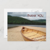 カヌーAt Water's Edgeありがとうはがき ポストカード (正面/裏面)