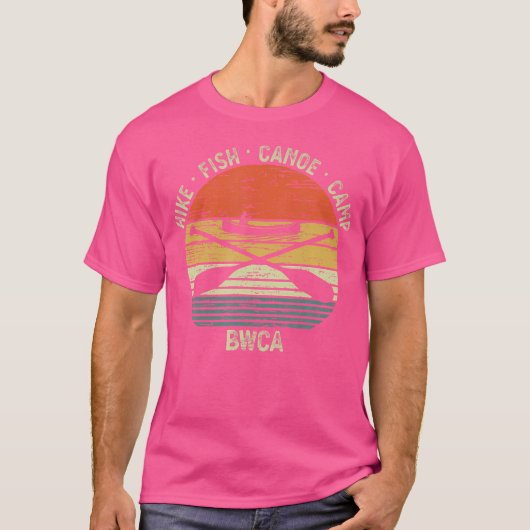カヌーBwcaアウトドアハイクフィッシュカヌキャンプ Tシャツ (正面)