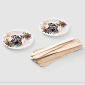 カネコルソのクリスマスリースの愛犬 ハンドファン (組立なし)