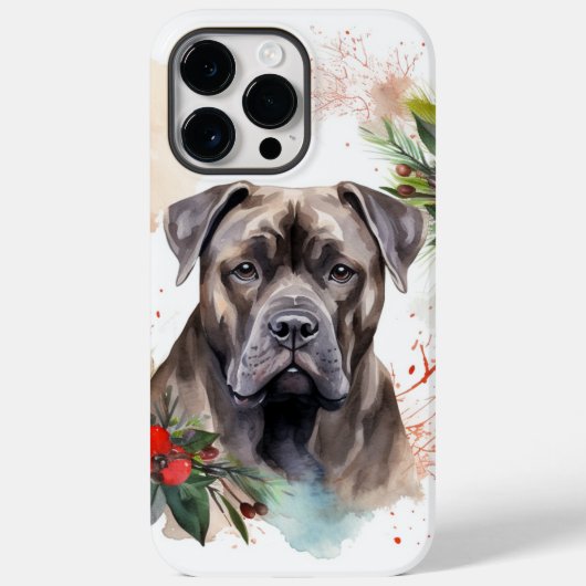 カネコルソのクリスマスリースの愛犬 Case-Mate iPhoneケース (裏面)