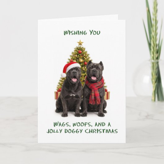 カネコルソ犬のクリスマス シーズンカード (正面)