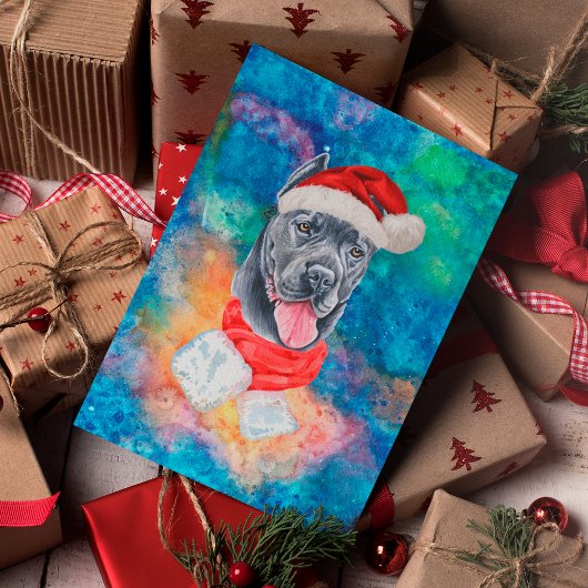 カネコルソ犬のクリスマス シーズンポストカード