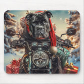 カネコルソ犬のバイククリスマス マウスパッド (正面)