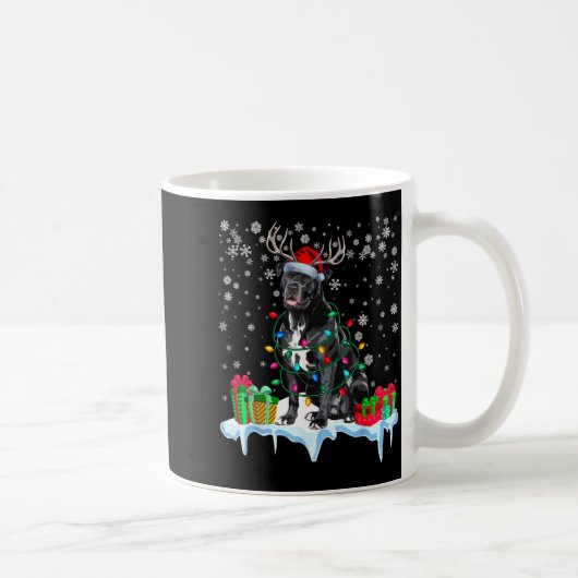 カネコルソ クリスマス サンタ帽子 トナカイ パジャマ 犬 コーヒーマグカップ (右)