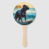 カネコルソ ビーチ サーフィン 絵画 ハンドファン (裏面)