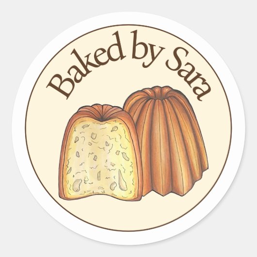 カネレフランスのパティシエ焼いたシェフバイホームメイドベーキング ラウンドシール (正面)