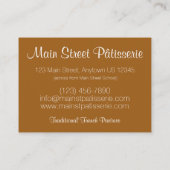 カネレフランスのパティシシェフパティスリーベーカリーカフェ 名刺 (裏面)