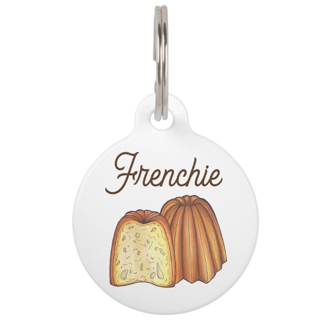 カネレフランスのパティシシェフパティスリーベーカリー食品 ペット　ネームタグ (正面)
