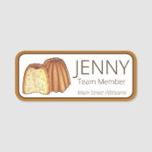 カネレフランスのパティシシェフパティスリーベーカリー食品 名札 (正面)