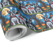 カネ・コルソ 犬 かぼちゃ ハロウィン 面白い ラッピングペーパー (ロールコーナー)