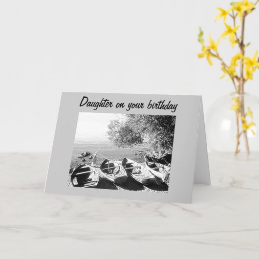 カノエスの喜び誕生日**娘** カード (黄色い花)