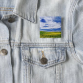 カノラやマスタードの花畑、パラウス 缶バッジ (インサイチュ)