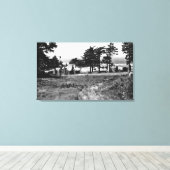 カノンビーチ、オレゴン州アルカディアコテージ海 キャンバスプリント (インサイチュ (ウッドフロア))