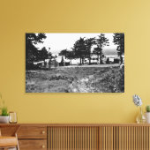 カノンビーチ、オレゴン州アルカディアコテージ海 キャンバスプリント (インサイチュ (リビング))