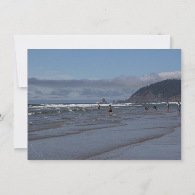 カノンビーチ（オレゴン）：サーフワダース/乗馬 (正面)