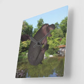 カノンボールヒッポ スクエア壁時計 (傾斜)