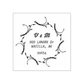 カノート円のサンプルスタイルアドレス ラバースタンプ (インプリント)